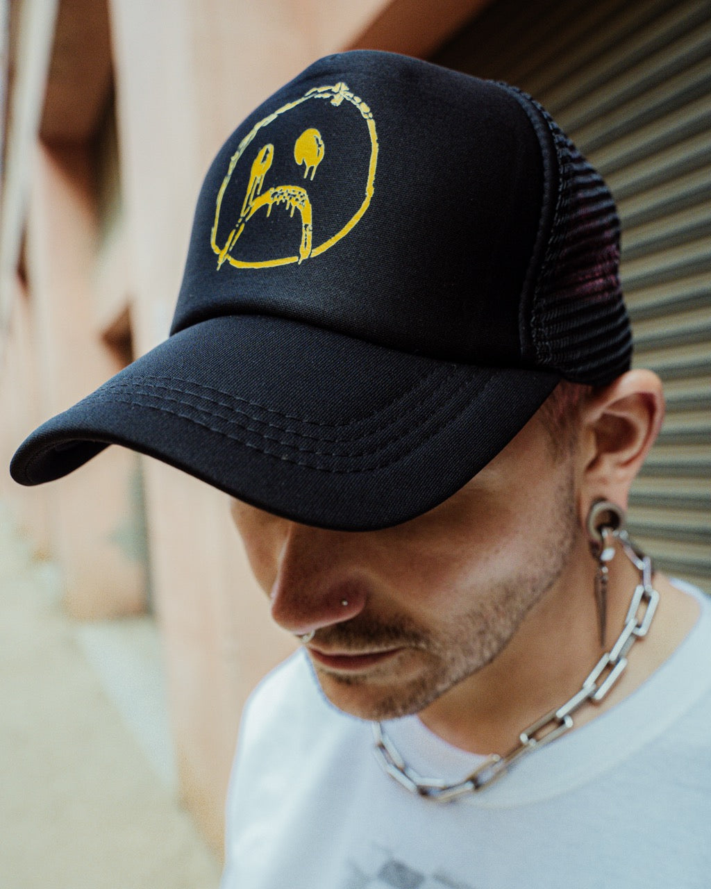 smiley trucker hat
